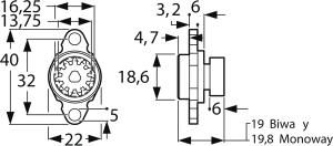 Rotational damper 11 N/cm ±1.5, no FW, 171 10 110