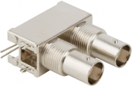 BNC socket 50 Ω, solder connection, angled, 112706