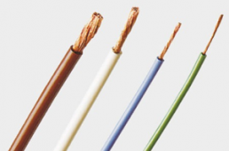 TPE-Stranded wire, high flexible, FlexiPlast-1V, 0.5 mm², AWG 20, red, outer Ø 2.3 mm