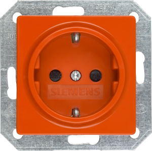 German schuko-style socket, orange, 16 A/250 V, Germany, IP20, 5UB1521