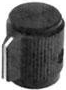 Button, cylindrical, Ø 19.1 mm, (H) 15.88 mm, black, for rotary switch, 9-1437622-6