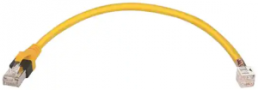 Ha-VIS preLink patch cable, RJ45 plug, straight to Ha-VIS preLink, straight, Cat 6, S/FTP, PUR, 0.2 m, yellow