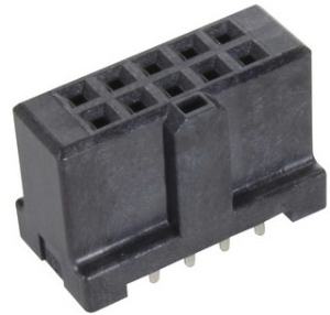 Female connector, 10 pole, pitch 2.54 mm, solder pin, straight, tin-plated, 09195106824741