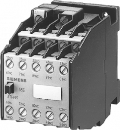 Auxiliary contactor, 10 pole, 6 A, 6 Form A (N/O) + 4 Form B (N/C), coil 110-132 VAC, screw connection, 3TH4364-4MF0
