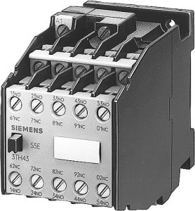 Auxiliary contactor, 10 pole, 6 A, 6 Form A (N/O) + 4 Form B (N/C), coil 110-132 VAC, screw connection, 3TH4364-4MF0