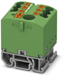 Distribution block, push-in connection, 0.14-4.0 mm², 7 pole, 24 A, 8 kV, green, 3274174