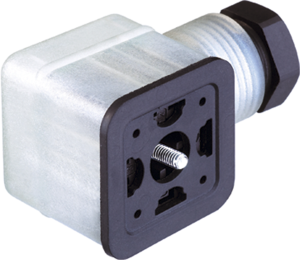 Valve connector, DIN shape A, 2 pole + PE, 250 V, 0.25-1.5 mm², 934618003