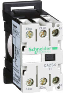 Auxiliary contactor, 2 pole, 10 A, 1 Form A (N/O) + 1 Form B (N/C), coil 24 VAC, screw connection, CA2SK11B7
