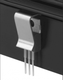 Transistor retaining clip