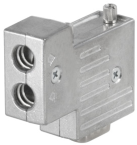 D-Sub plug, 9 pole, standard, angled, screw connection, 1161890000