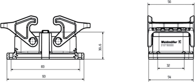 3107160000 Weidmüller Housings for HDC Connectors Image 2