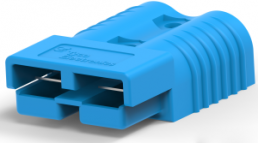 Plug/socket housing, 2 pole, pitch 19.06 mm, straight, blue, 1604037-5