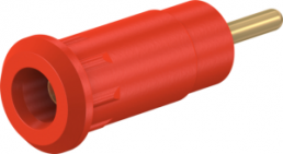 2 mm socket, round plug connection, mounting Ø 8.3 mm, CAT III, red, 65.9193-22