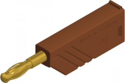 4 mm plug, screw connection, 0.5-1.5 mm², CAT O, brown, LAS N WS AU BR