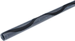 Protective hose, slotted, inside Ø 12.2 mm, outside Ø 15.7 mm, polypropylene, black