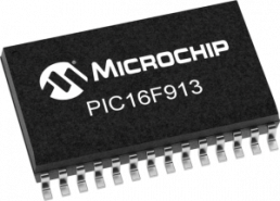 PIC microcontroller, 8 bit, 20 MHz, SOIC-28, PIC16F913-I/SO