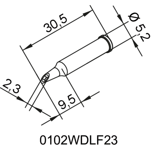 0102WDLF23/10 Ersa Soldering tips, desoldering tips and hot air nozzles Image 2