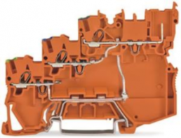 3-wire actuator supply terminal, spring-clamp connection, 0.14-1.5 mm², 13.5 A, 4 kV, orange, 2020-5377/102-000