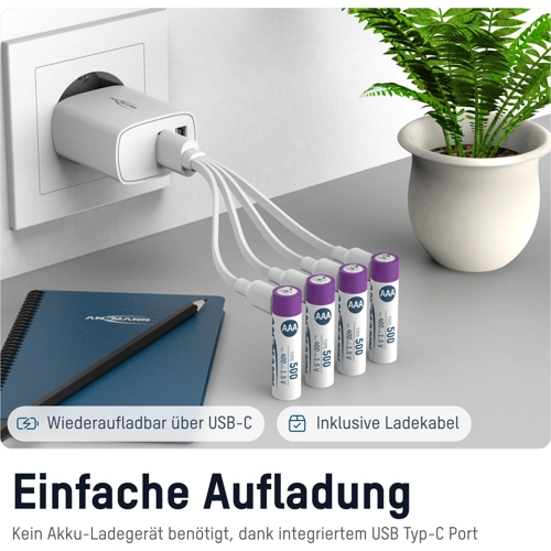 1311-0028 Ansmann Round Cell Batteries, 9V Block Batteries Image 4