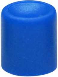 Control knob, round, Ø 3.8 mm, (H) 4 mm, blue, for pushbutton switch, 1840.0061