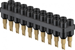 4.5 mm socket header, solder connection, black, 63.9356-21