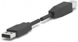 USB 2.0 Adapter cable, USB plug type A to USB plug type B, 1.3 m, black