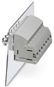 Feed through terminal, 1 pole, 6.0-25 mm², clamping points: 2, gray, screw connection, 76 A