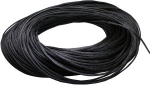 Plastic braided sleeve, range 40-63 mm, black, halogen free, -50 to 130 °C