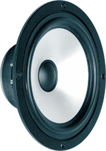 High-end bass-midrange speaker, 8 Ω, 88 dB, 10 kHz, black/white
