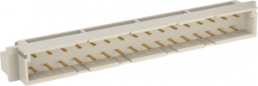 Male connector, type D, 32 pole, a-c, pitch 2.54 mm, solder pin, angled, gold-plated, 354868