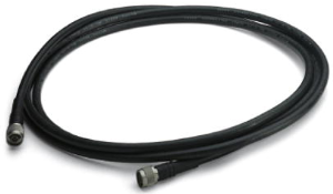 Coaxial Cable, N plug (straight) to N plug (straight), 50 Ω, EF 393, grommet black, 5 m, 2867652