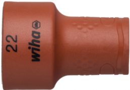 VDE 3/8 inch socket wrench, external hexagon, 22 mm, L 47 mm, 246211