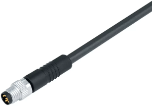 Sensor actuator cable, M8-cable plug, straight to open end, 8 pole, 5 m, PUR, black, 1.5 A, 79 3805 55 08