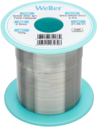 Solder wire, lead-free, SAC (Sn3.0Ag0.5Cu3.5%), Ø 0.5 mm, 100 g