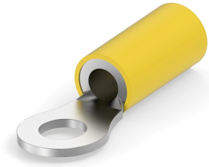 Insulated ring cable lug, 2.62-6.64 mm², AWG 12 to 10, 5 mm, yellow
