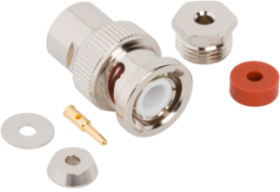 BNC plug 50 Ω, RG-174, RG-188, RG-316, LMR-100A, Belden 7805A, RG-174LL, crimp connection, straight, 112477
