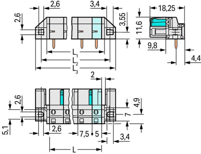 722-832/047-000 WAGO PCB Connection Systems Image 2