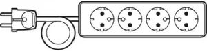 478TW 1,4M/3G1,5 WEISS Power Outlet Strips and Cable Drums