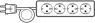 478TW 1,4M/3G1,5 WEISS Power Outlet Strips and Cable Drums