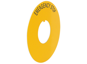 Designation plate for Emergency-off button, LWE16300