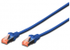 Patch cable, RJ45 plug, straight to RJ45 plug, straight, Cat 6, S/FTP, LSZH, 1 m, blue