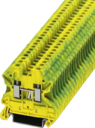 Protective conductor terminal, screw connection, 0.14-6.0 mm², 2 pole, 41 A, 8 kV, yellow/green, 3044128