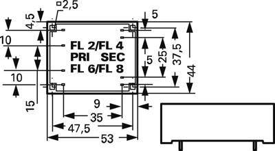 FL 8/6 Block PCB Transformers Image 2