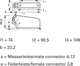 Housing for female/male connector, 1-1393583-5