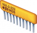Resistor network, SIP-8, 120 Ω, 300 mW, ±2 %, 4 resistors, 4608X-102-121LF