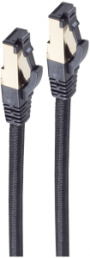 Patch cable, RJ45 plug, straight to RJ45 plug, straight, Cat 6A, S/FTP, PVC, 1.5 m, black