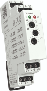 Multifunction relay, 0.1 s to 10 days, 10 functions, 3 Form C (NO/NC), 230 VAC, 2000 VA, CRM-93H/230