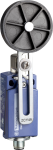 Switch, 2 pole, 1 Form A (N/O) + 1 Form B (N/C), roller lever, screw connection, IP66/IP67, XCKD2149M12