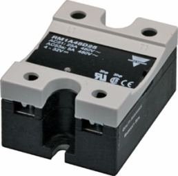 Solid state relay, 22-48 VDC, zero voltage switching, 230 VAC, 25 A, PCB mounting, RM1A23A25