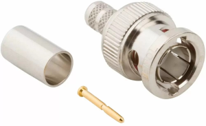 BNC plug 50 Ω, LMR-240, crimp connection, straight, 031-5999-RFX